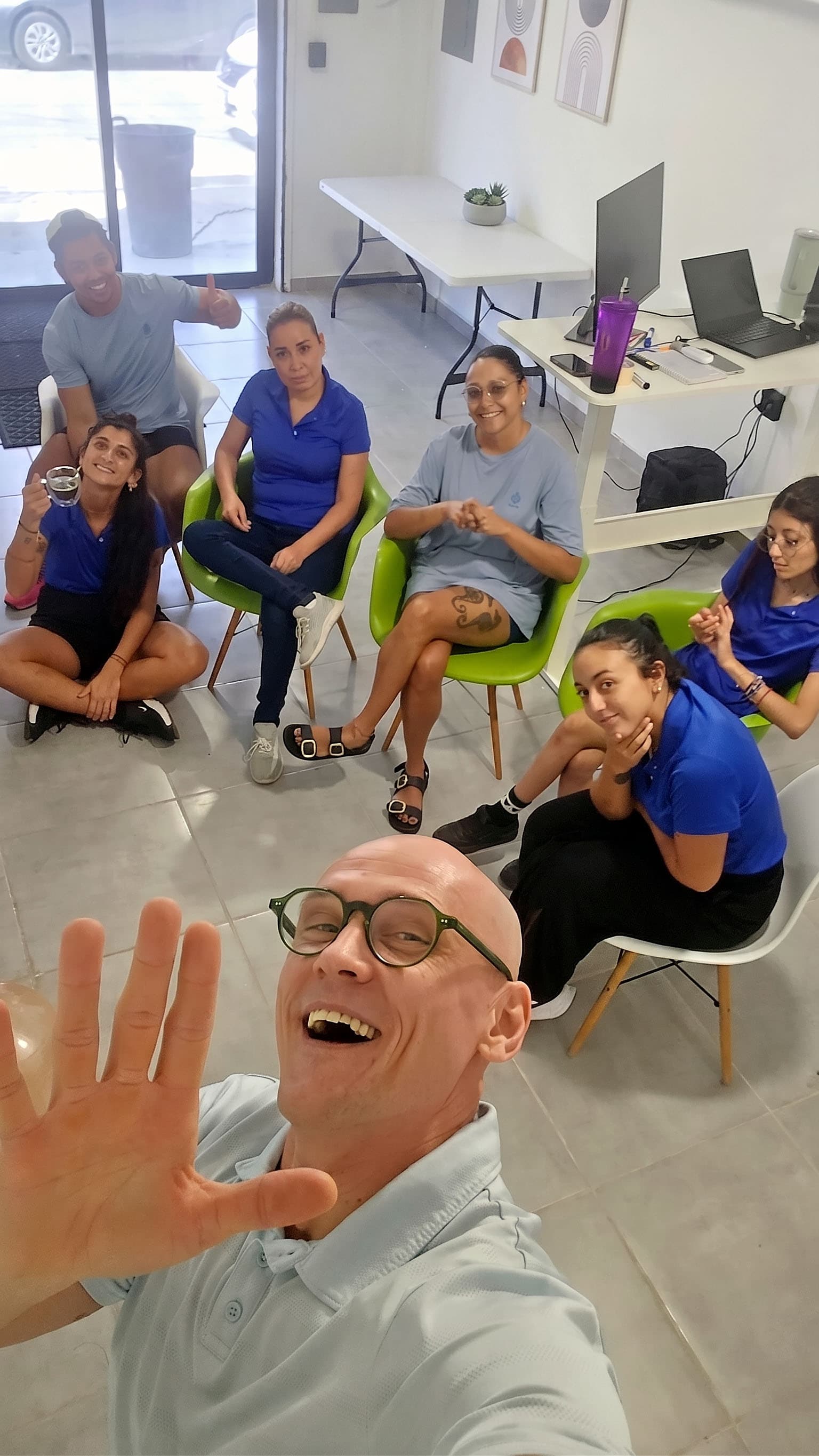Qtana Cleaning team gathered during training
